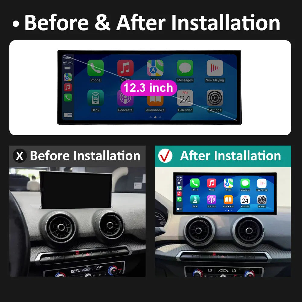 For Audi Q2L 2018 2019 2020 2021 2022 - 2024 Cooling fan Wireless Carplay Car Radio Multim | AUTOKITSHOP