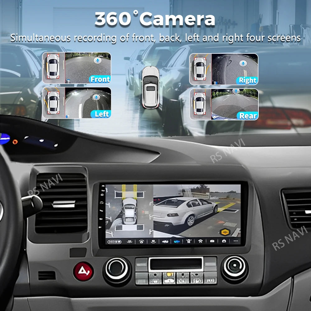 Android 16 For Honda Civic 8th 2005-2011 2K QLED Android Car Radio Multimedia Video Player