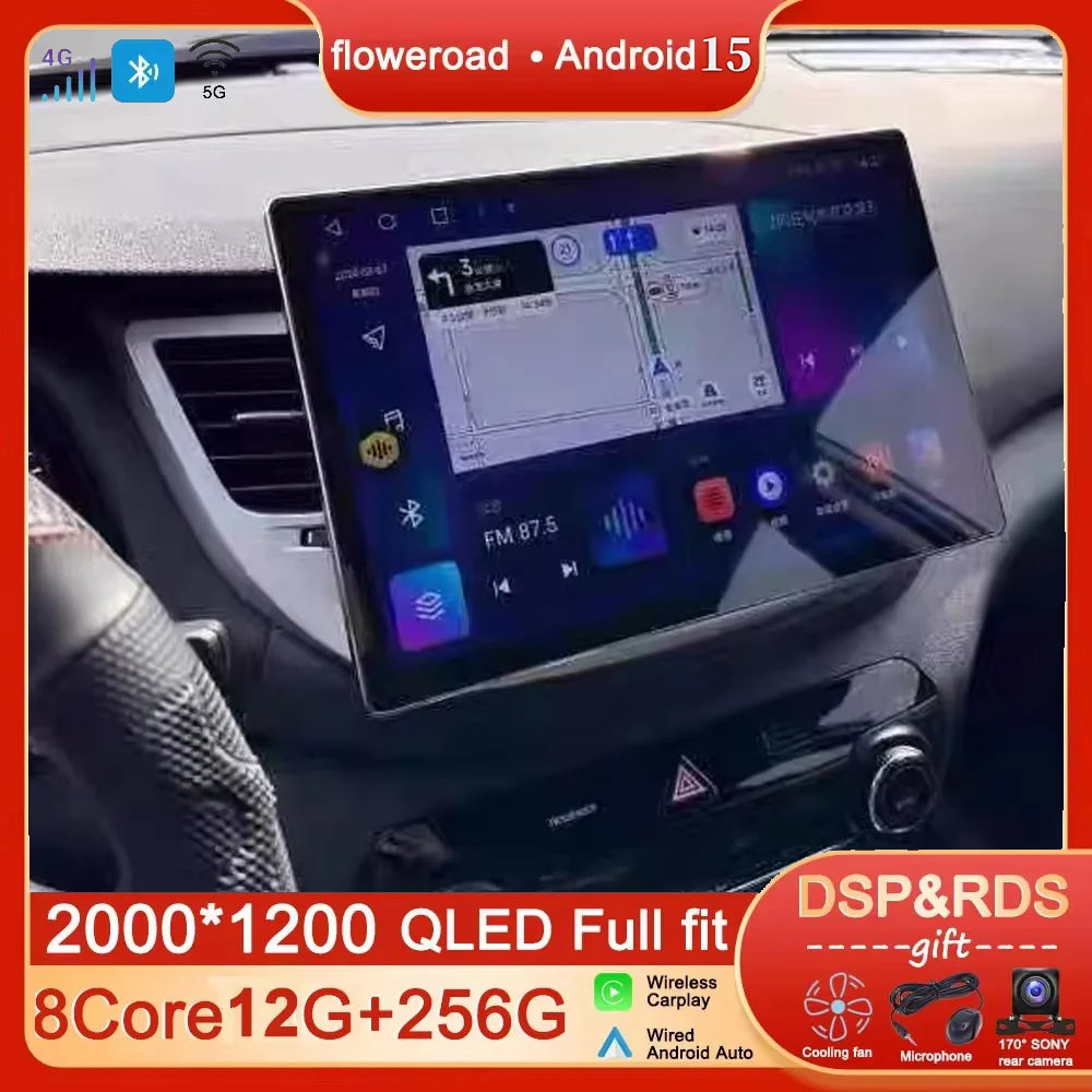Android 15 Car Radio For All New Hyundai Tucson IX35 3 All-In-One 2015-2018 Multimedia Vid | AUTOKITSHOP