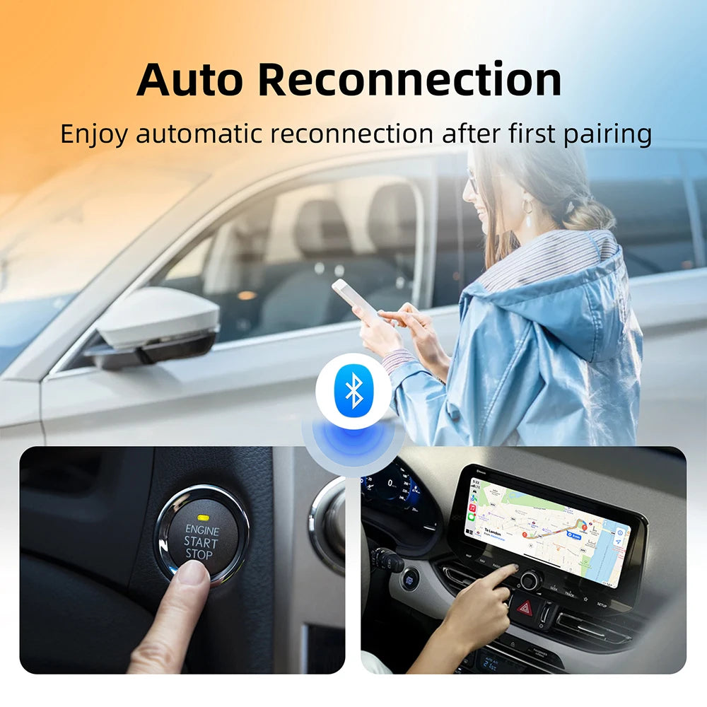 2in1 Wireless CarPlay Dongle Wireless Android Auto Adapter AI Smart Box For Car With Wired | AUTOKITSHOP