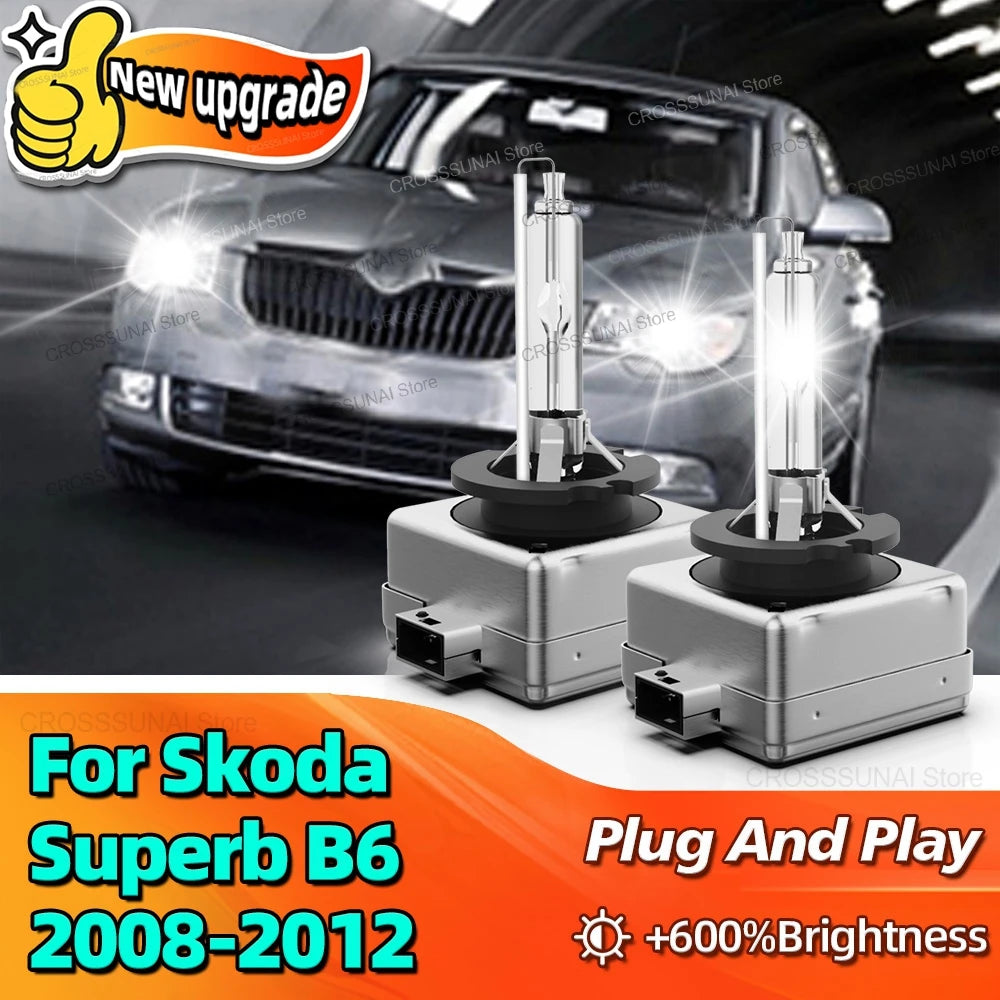 35W Xenon D1S HID Bulb Replacement Original Car Headlight 10000LM Bright Lamp For Skoda Su