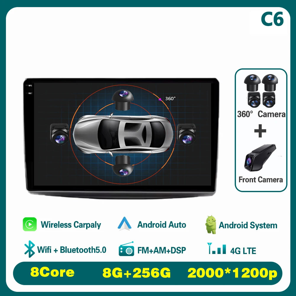 360Camera 2Din Android 15 Car Radio For Alfa Romeo MiTo 955 2008-2016 Car Multimedia GPS 4