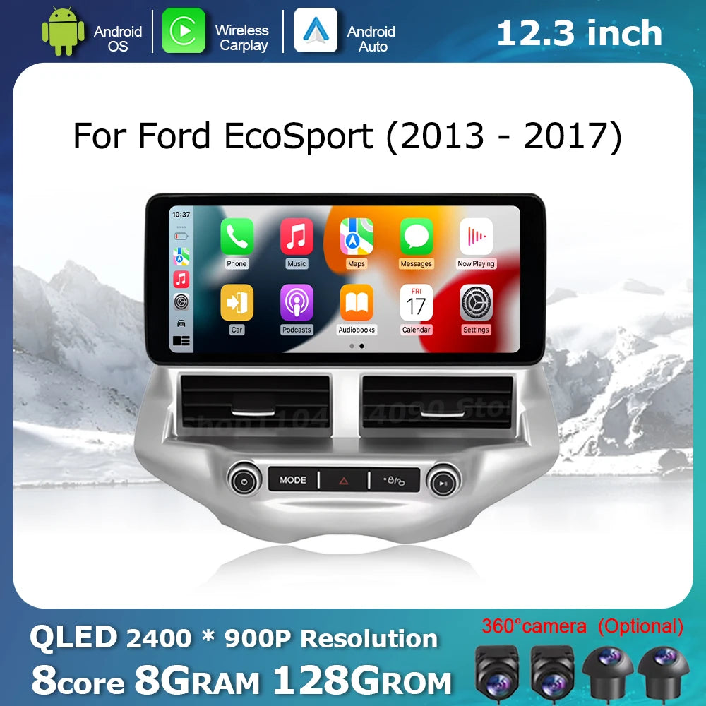 Wireless Carplay for Ford EcoSport 2013 - 2017 Android OS Car Display Screen Multimedia Ra