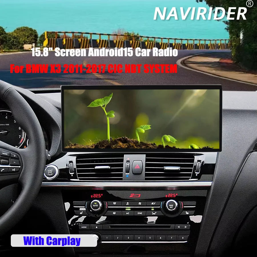 15.8" Screen Android15 Stereo GPS Navigation Car Radio For BMW X3 2011-2017 NBT Wireless C | AUTOKITSHOP
