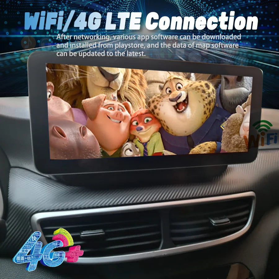 For Hyundai Tucson 2019 2020 Stereo GPS Multimedia Radio Video Player 12.3" 1920*720 Qled