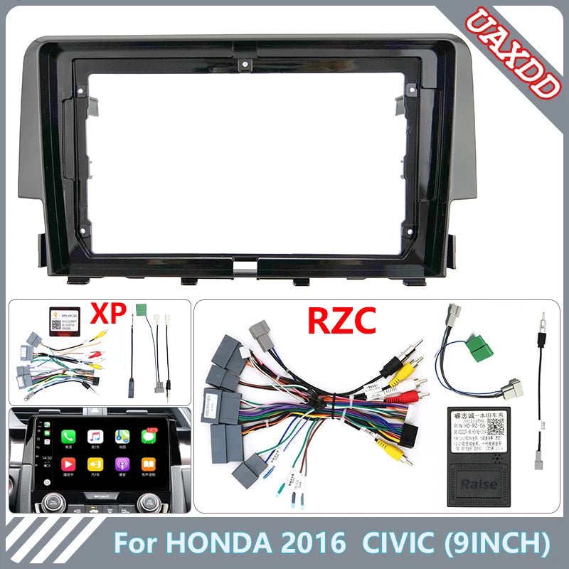2 Din Car CD DVD Radio Android Fascia Multimedia for Honda 2016 Civic 9 Inch MP3 MP5 Video
