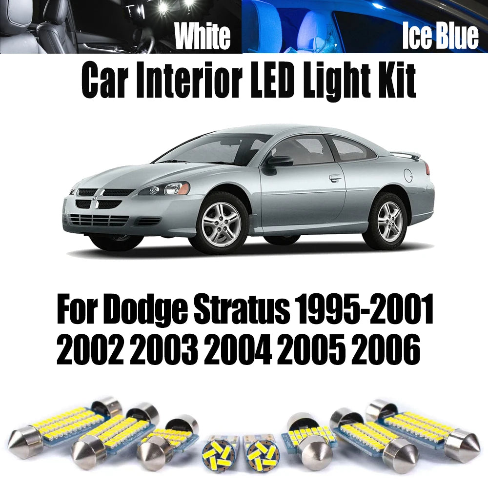 LED Interior Light Kit for Dodge Stratus 1995-2001 - Canbus Dome Map Door Trunk Bulbs | AUTOKITSHOP