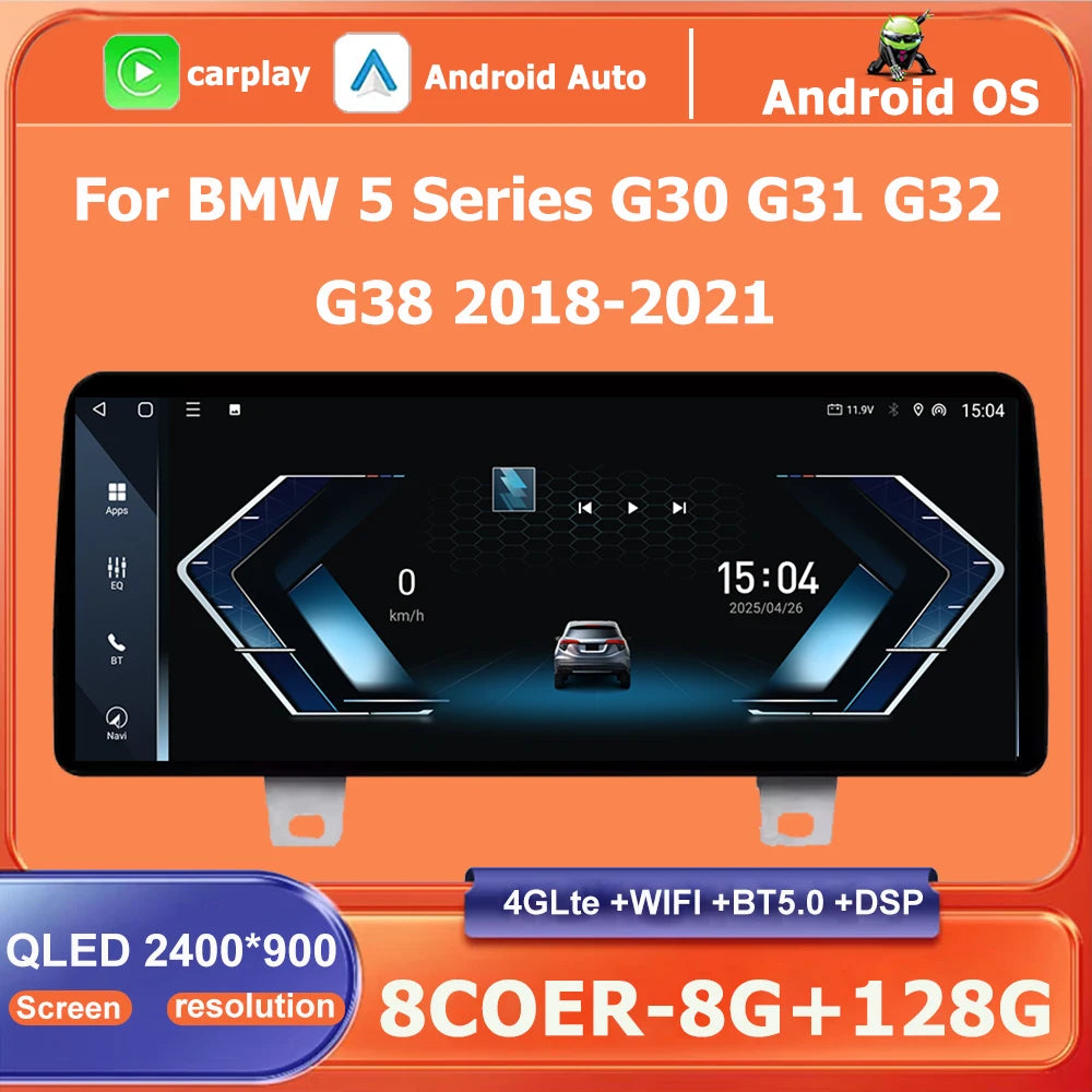Car Multimedia Android 16 For BMW 5 Series G30 G31 G32 G38 2018-2021 EVO System DSP GPS Na