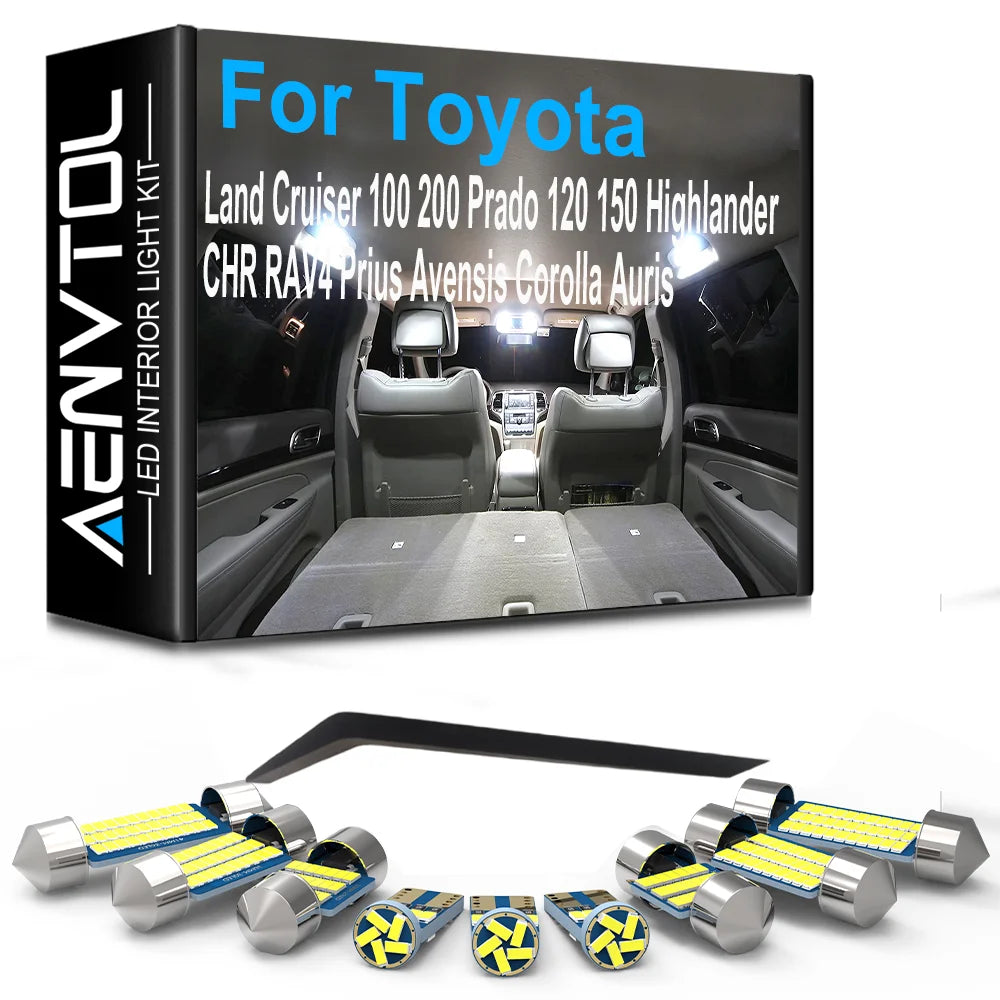 LED Interior Light Kit for Toyota Corolla RAV4 - Canbus Error-Free Interior Bulbs
