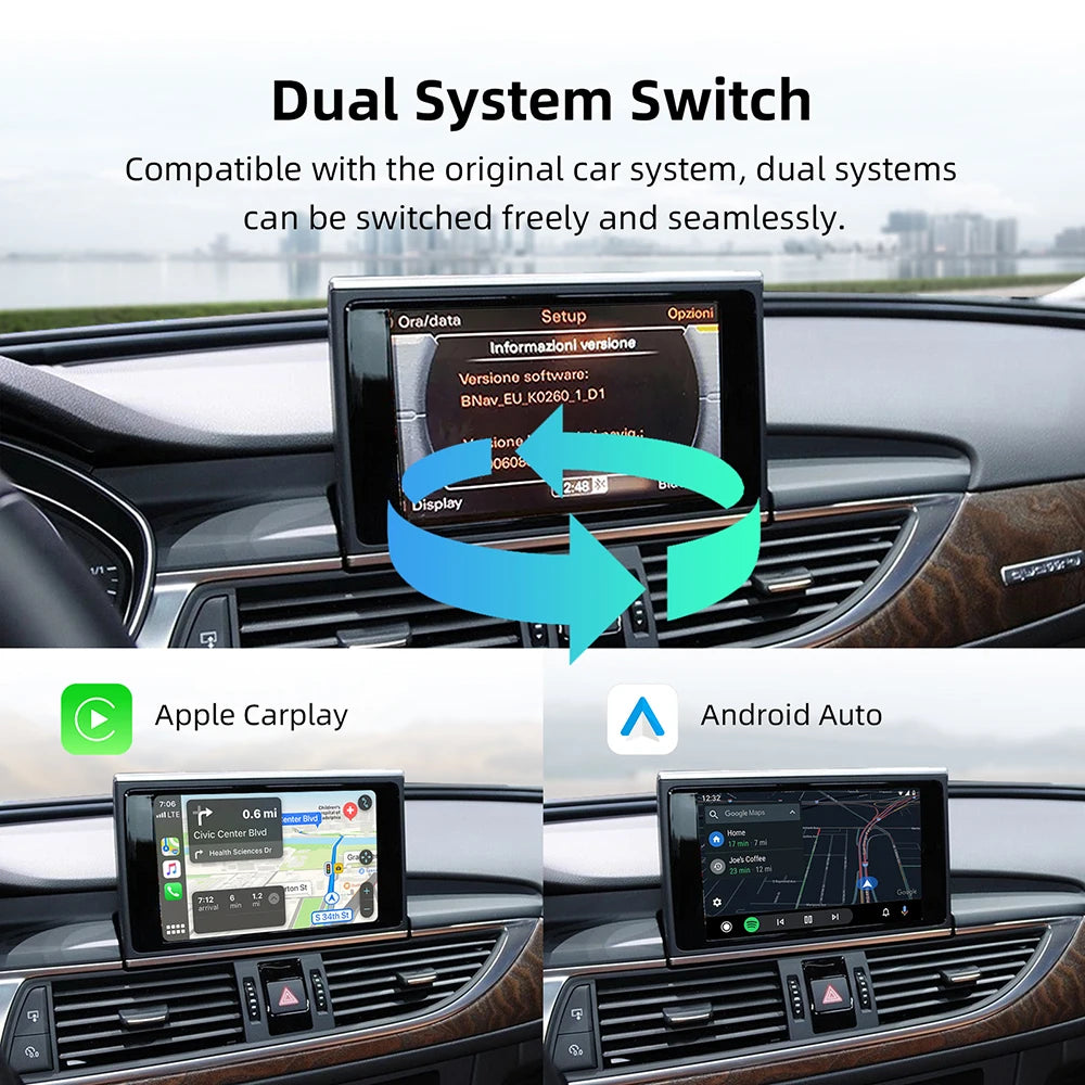 ANYFAR Wireless CarPlay For Audi A6 A7 2010-2015 Android Auto Mirror Link AirPlay Reverse  | AUTOKITSHOP