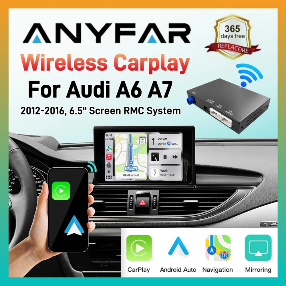 Wireless CarPlay Android Auto Interface Adapter Box For Audi A6 A7 2012-2016 Mirror Link B | AUTOKITSHOP