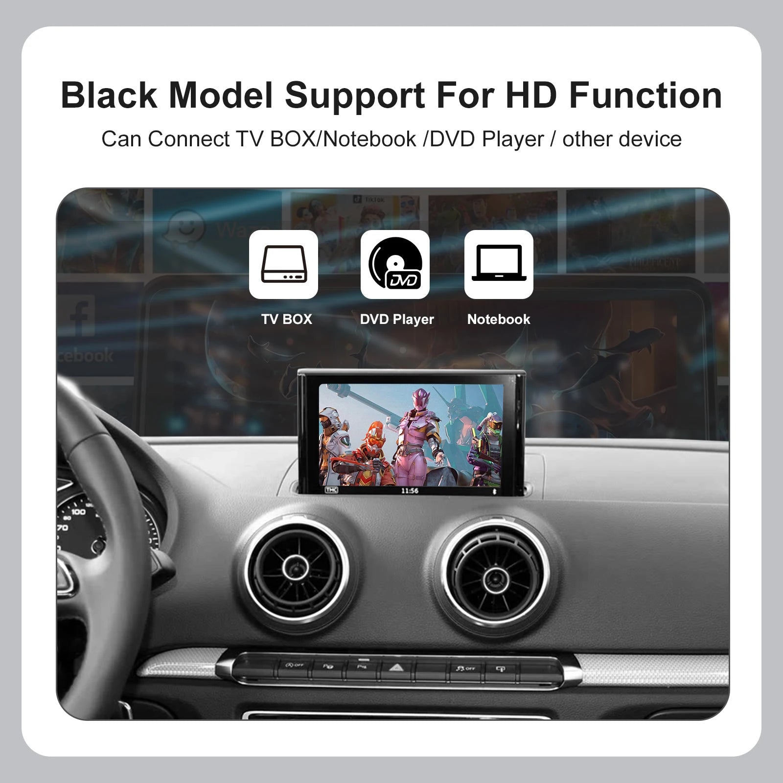 Wireless CarPlay for Audi, automatic Android interface for Audi A3, 8V, Q2, 8P, 2013-2018,
