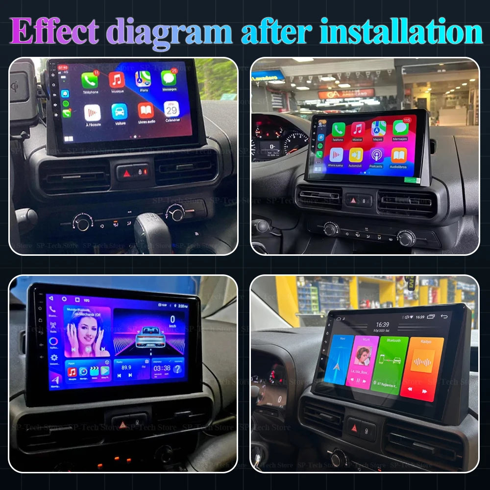 Android 16 Carplay Car Radio Stereo Multimedia Video Player For Citroen Berlingo 2019 Peug | AUTOKITSHOP