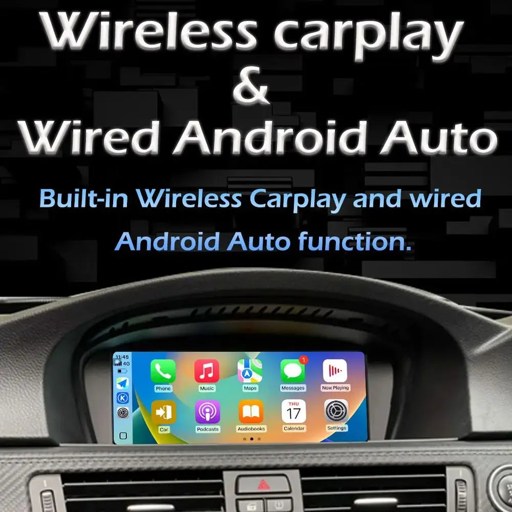 Android 15 Smart System Wireless Carplay for BMW 5/3 Sreies E60 E61 E62 E63 E90 E91 E92 E9 | AUTOKITSHOP