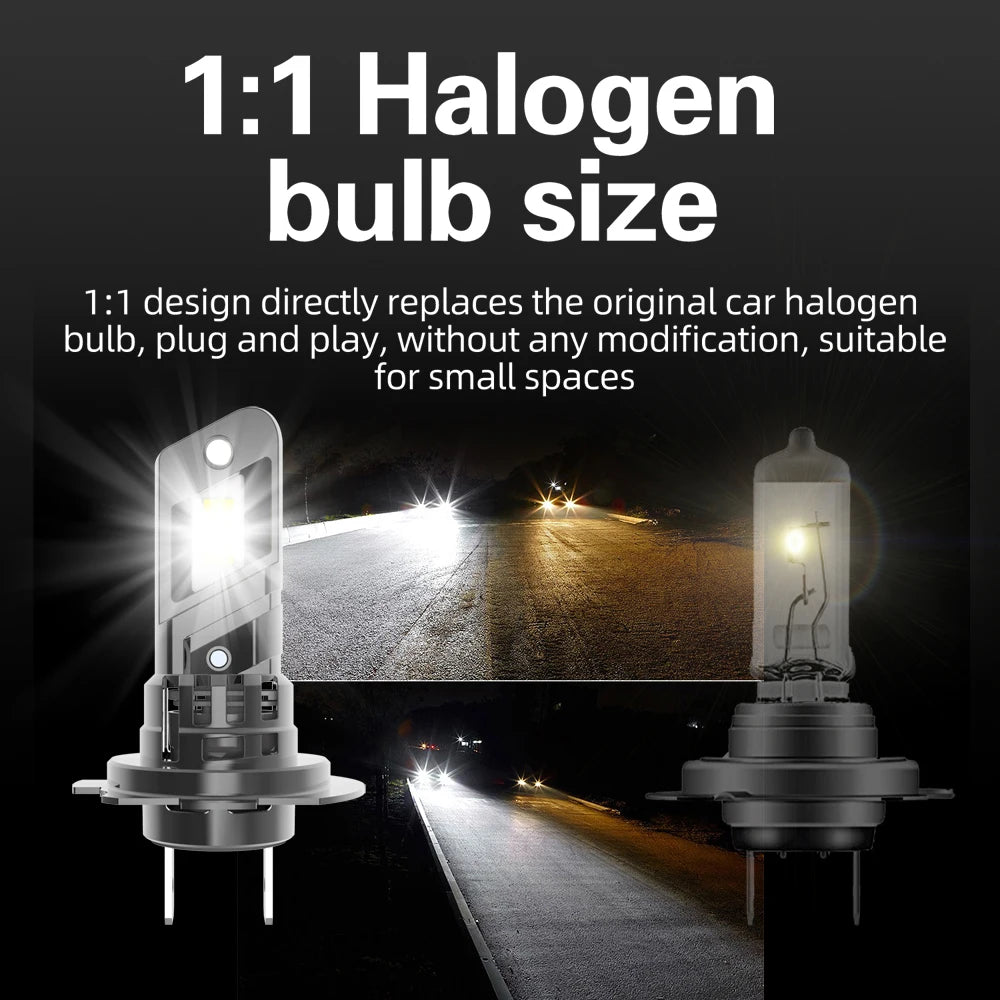 2x High Power H7 Led Headlight Canbus No Error H18 Car Bulb 6000K White Light Diode Lamp 1
