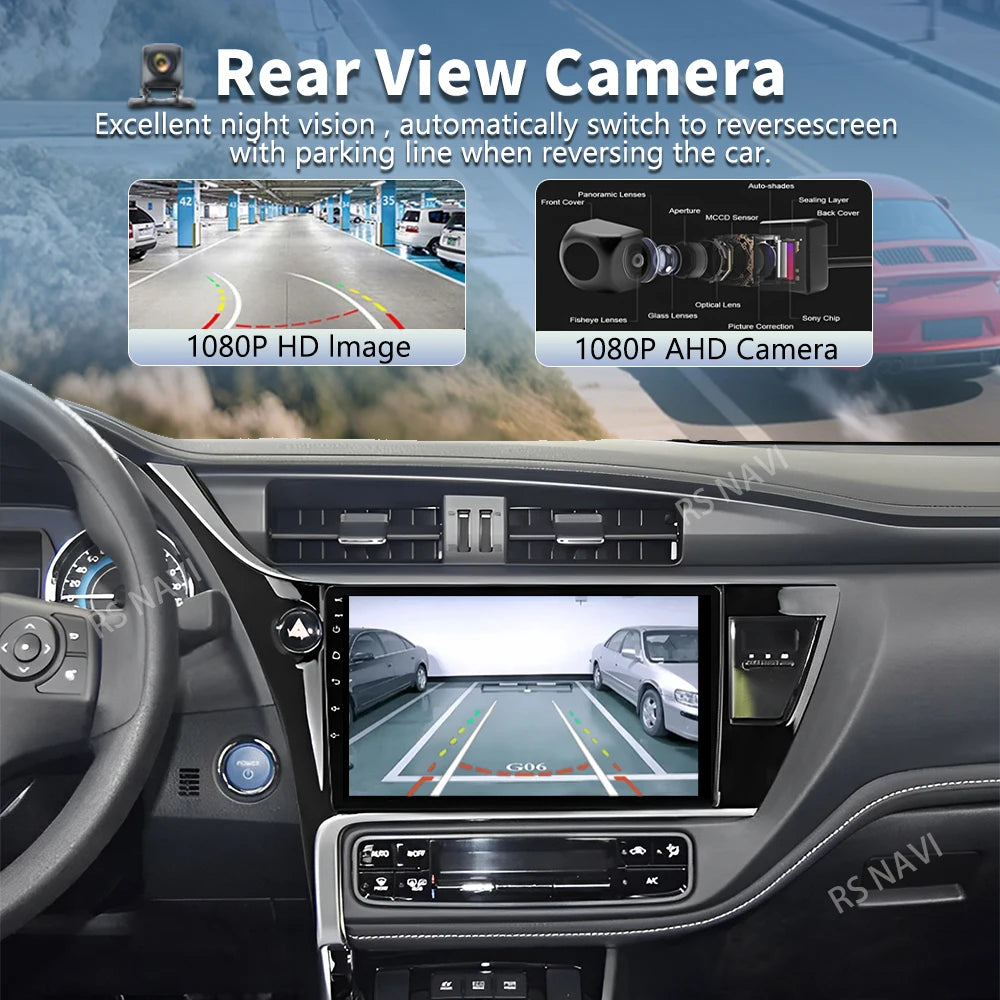 Plug and Play Android 16 For Toyota Corolla 11 Auris LHD 2017 - 2019 2K QLED Android Car R