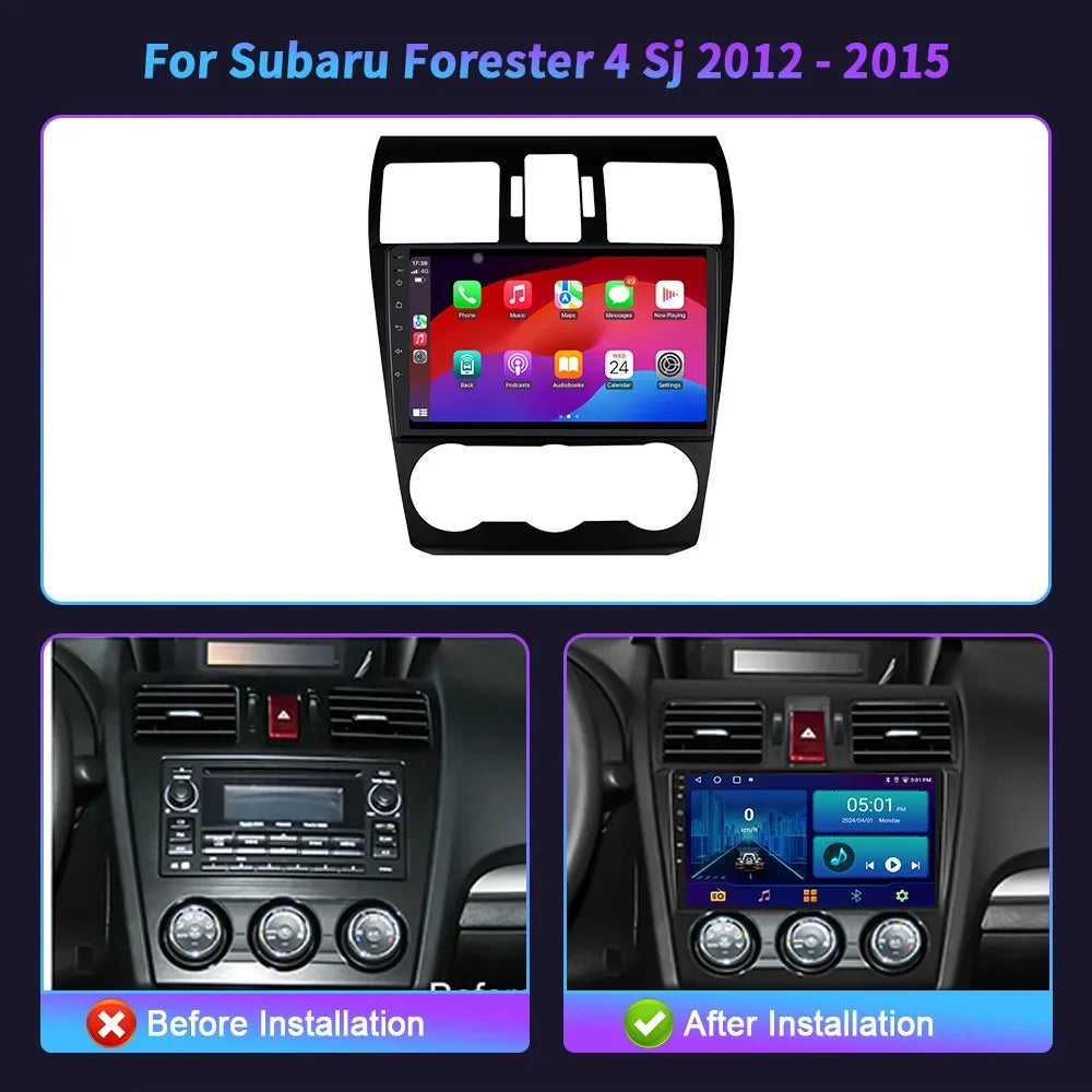 Car Radio Multimedia For Subaru Forester 4 Sj 2012-2015 5G WIFI GPS Navigation Stereo Andr