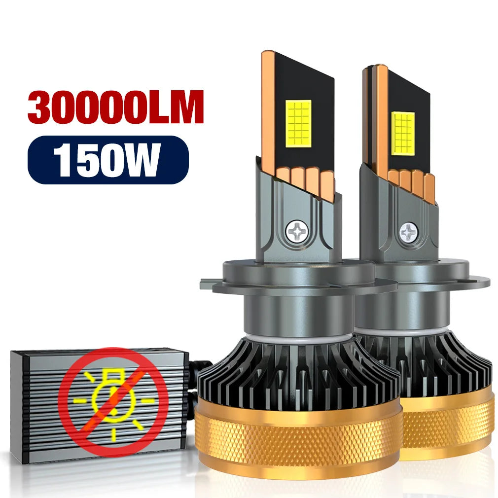 REDCAR H7 H4 LED Lights Bulbs 300000LM 150W Car Headlight Bulb H1 H11 9005 9006 Car Headli