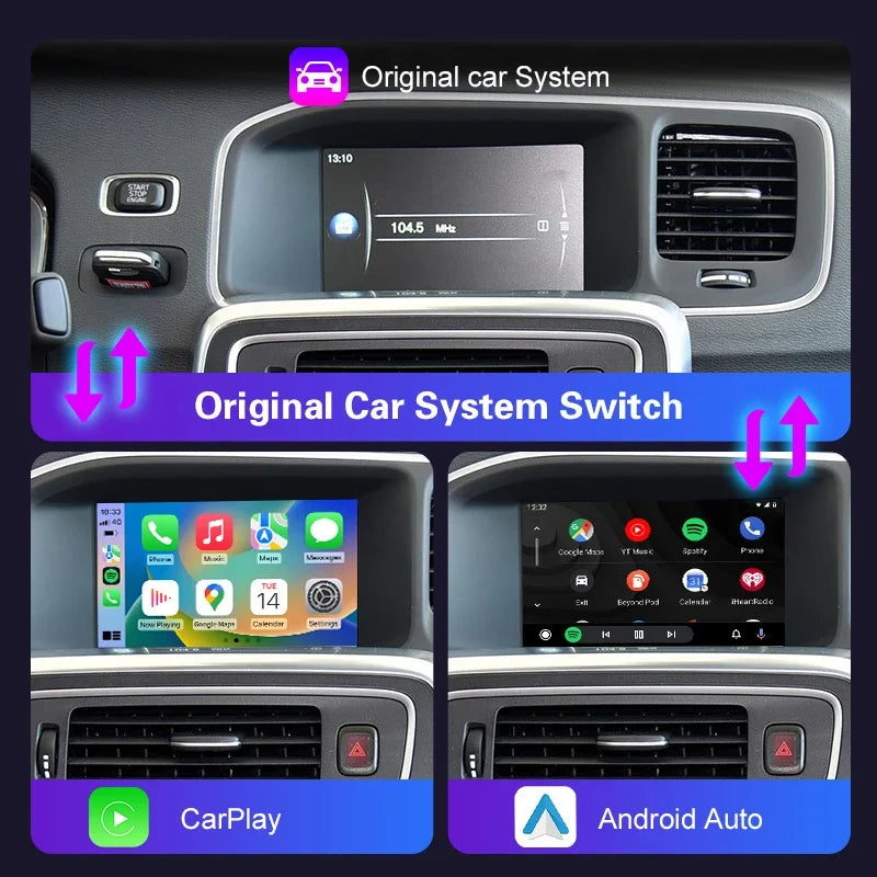 Wireless Carplay Box For Volvo V40 V60 XC60 S60 S80L After 2015 Multimedia Android Auto Ｍo