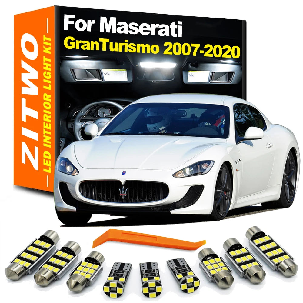 ZITWO 16Pcs LED Interior Light Kit For Maserati GranTurismo Gran Turismo GT M145 2007- 2013 2014 2015 2016 2017 2018 2019 2020