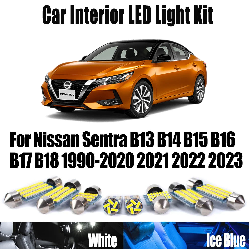 LED Interior Light Kit for Nissan Sentra B13 B14 B15 B16 B17 B18 1990-2017 - Canbus Dome Map Door Trunk Bulbs | AUTOK...
