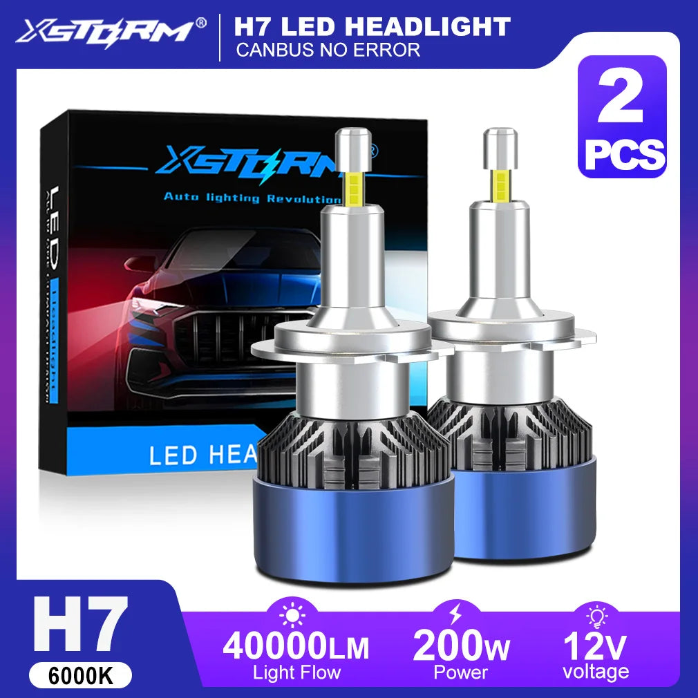 XSTORM H7 LED Headlight Canbus 360° for Projector Lenses H11 9005 9006 9012 H1 LED Lights