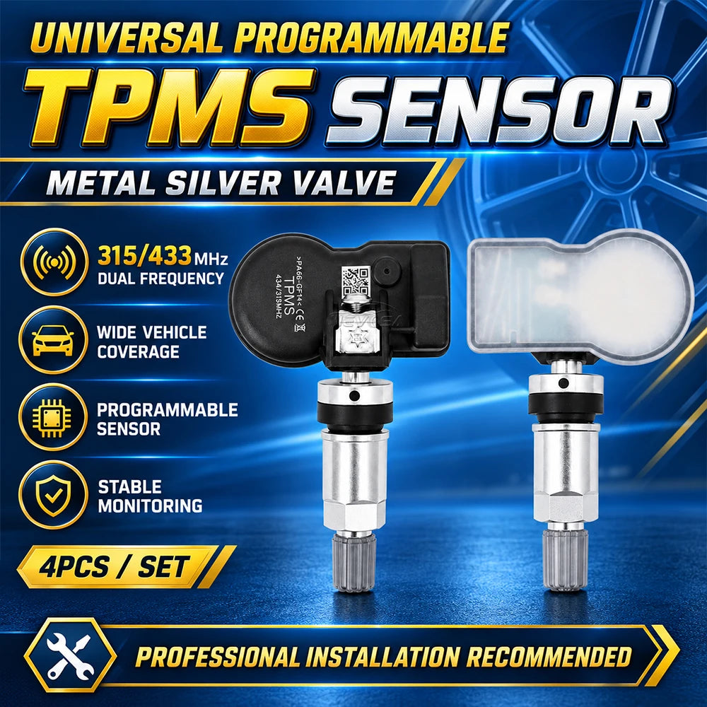 Universal Programmable TPMS Tire Pressure Cloning Original Sensor ID 315MHz 433MHz Work With TS5 - Automotive LED Light