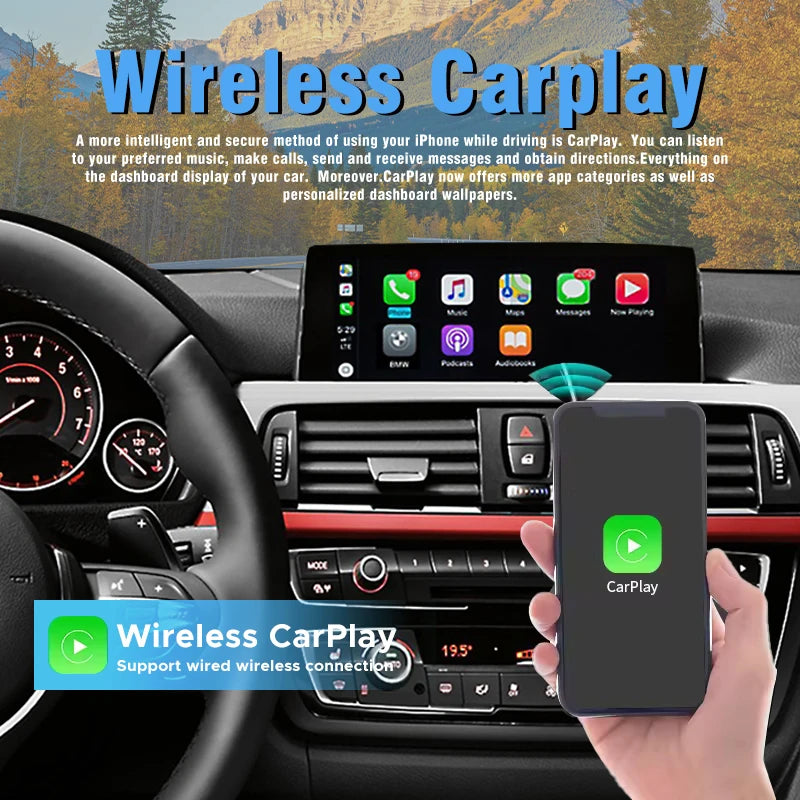 Wireless CarPlay For BMW 3 4 Series F30 F31 F32 F33 F34 F35 F36 2012-2020 With Android Mir