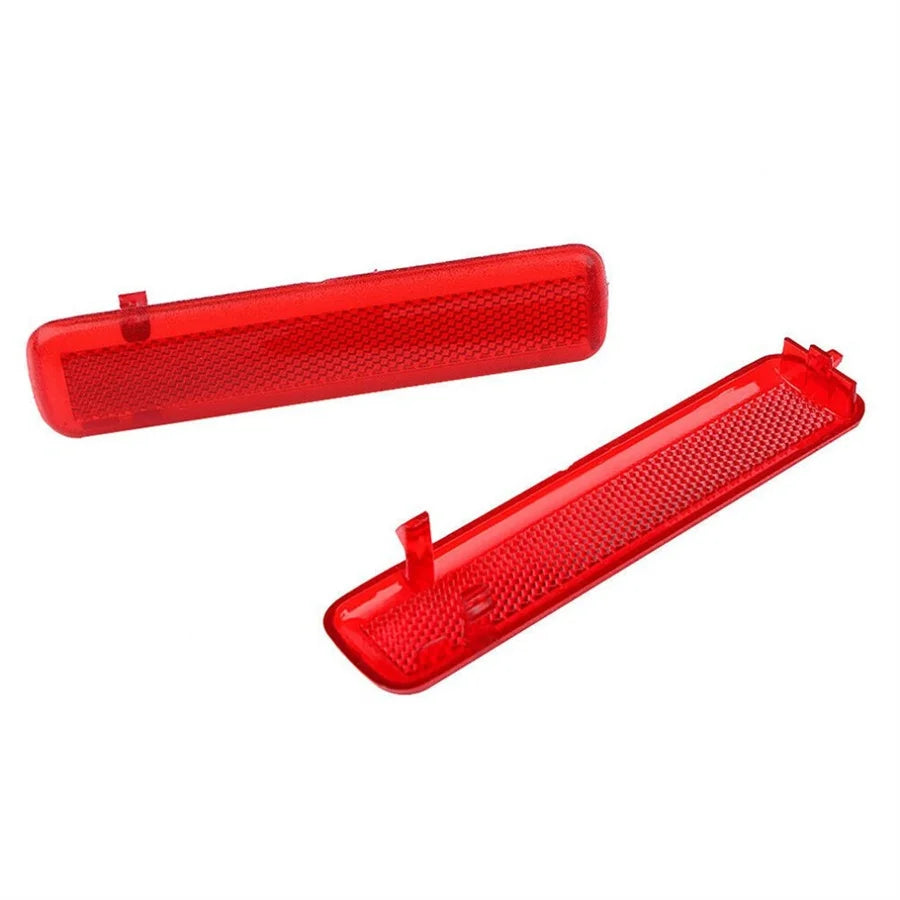 2x Red Lens Rear Inner Door Reflector Cover For Chevrolet GMC 15183155, 15183156