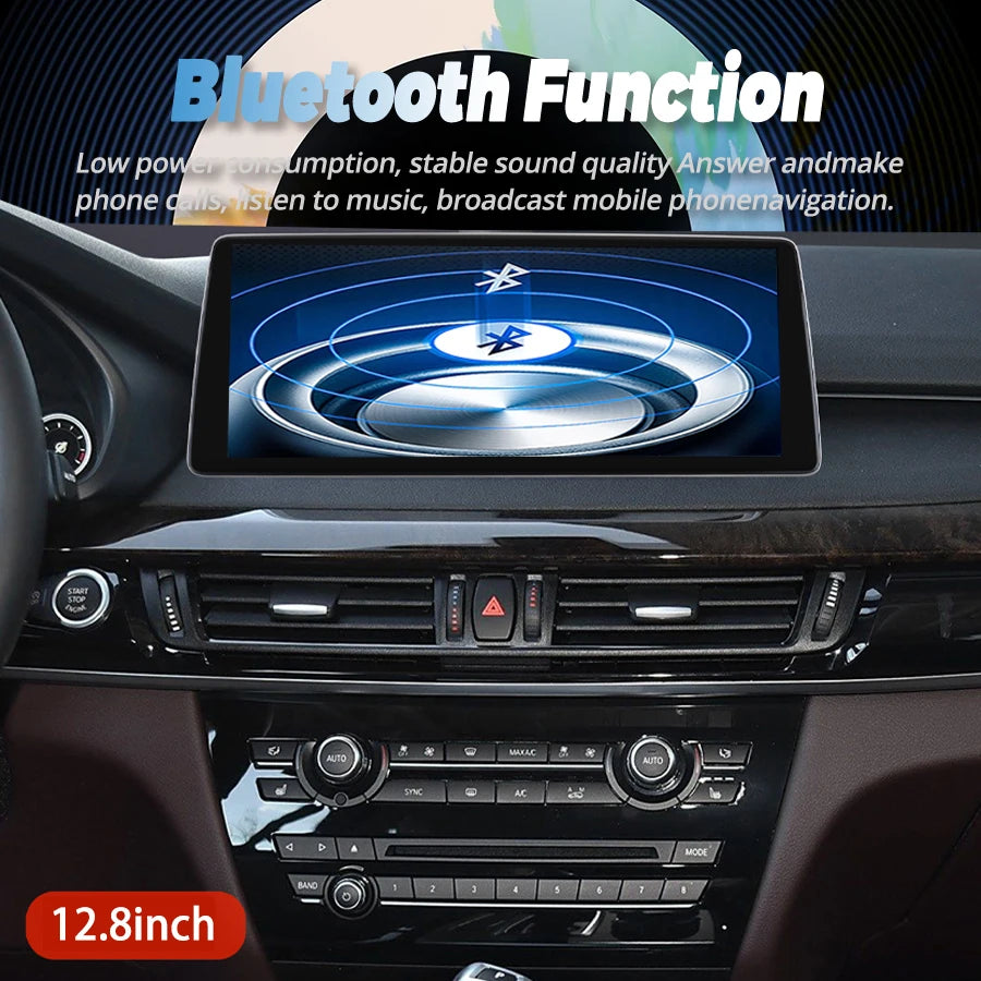 with 360 Car Radio Carplay Screen For BMW X5 F15 X6 F16 2018 Android 14 12.8'' BT Car Mult