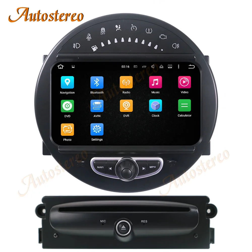 For Mini Cooper 2006-2013 Android 13 Car GPS Navigation DVD Player Head Unit Multimedia Pl