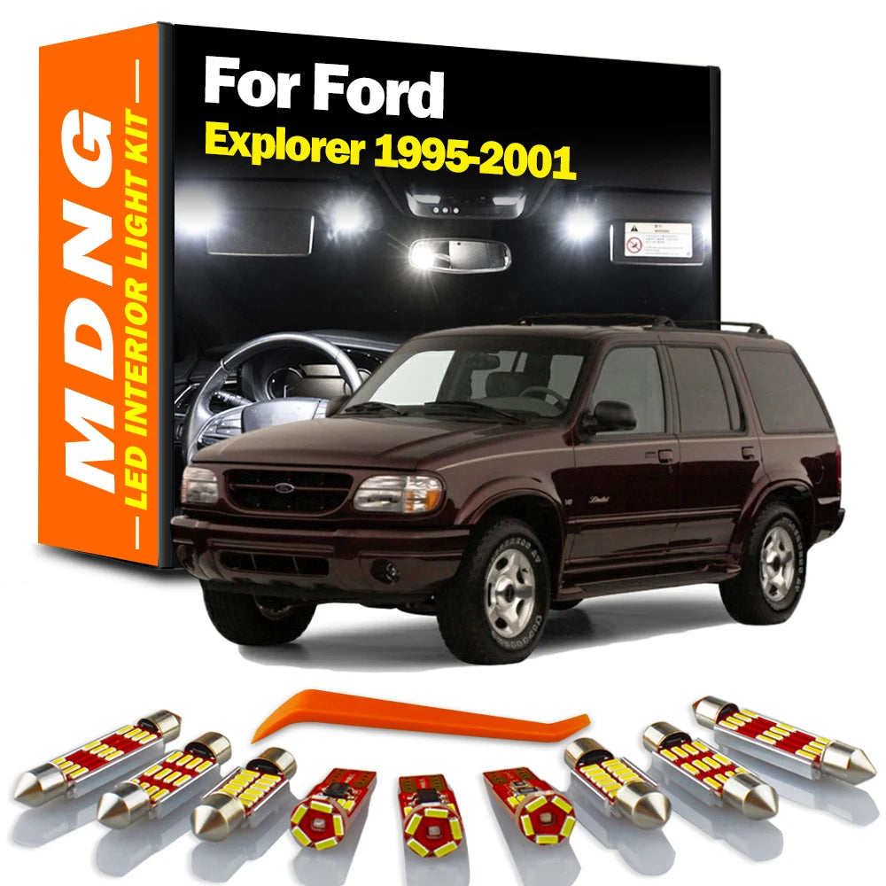 11-Piece LED Interior Light Kit for Ford Explorer - Canbus Error-Free Bulbs | AUTOKITSHOP