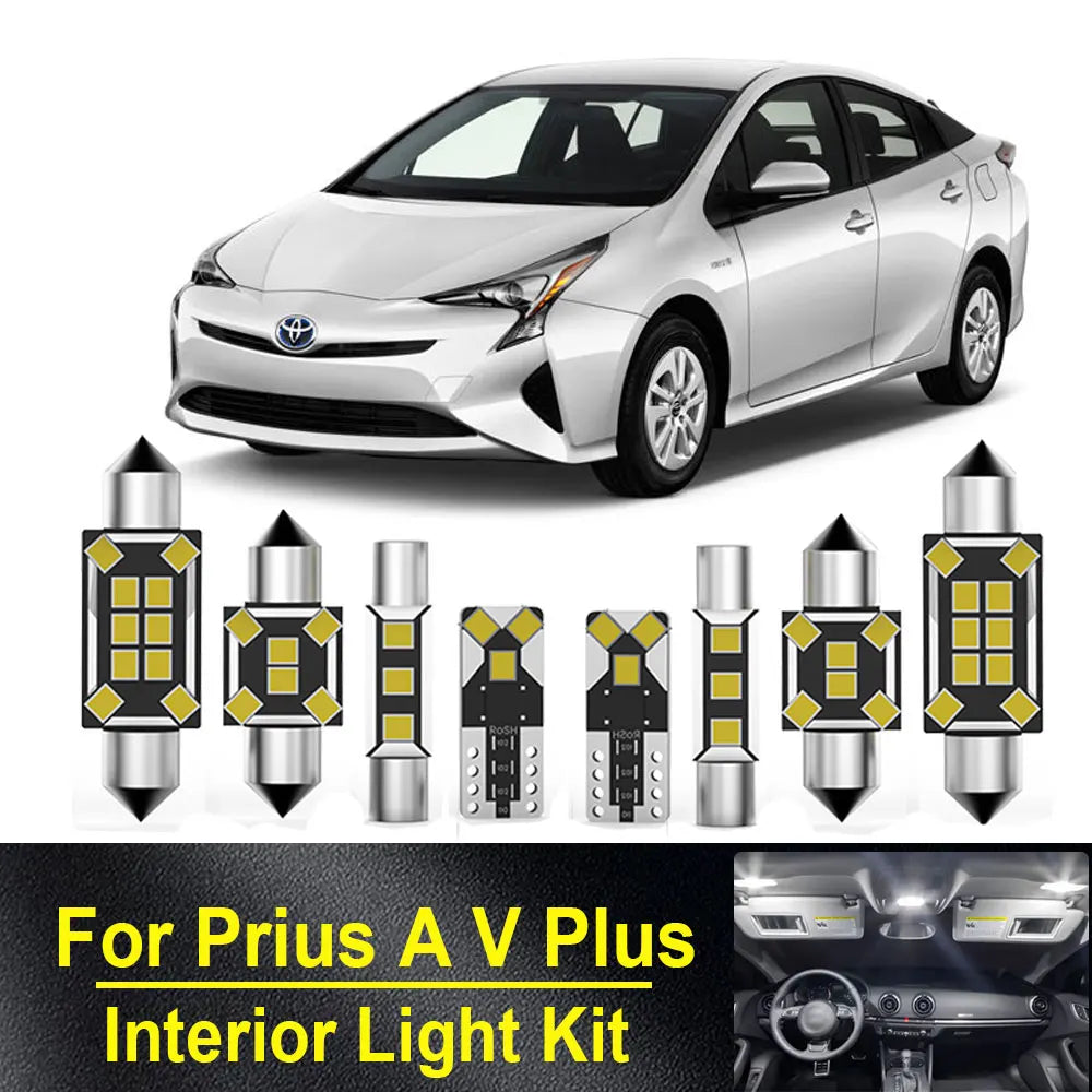 14-Piece LED Interior Light Kit for Toyota Prius A V Plus - Canbus Error-Free Bulbs | AUTOKITSHOP
