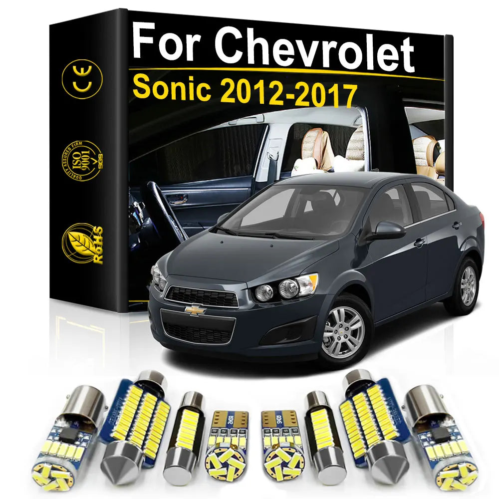 LED Interior Light Kit for Chevrolet Chevy Sonic - Canbus Error-Free Bulbs | AUTOKITSHOP