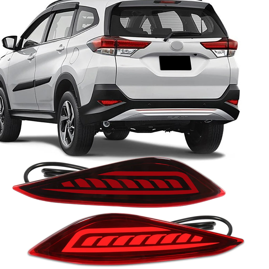 2x Rear Bumper Reflector Brake Light For Toyota Rush Fog Lamp 2018 2019 2020 Park Driving  | AUTOKITSHOP