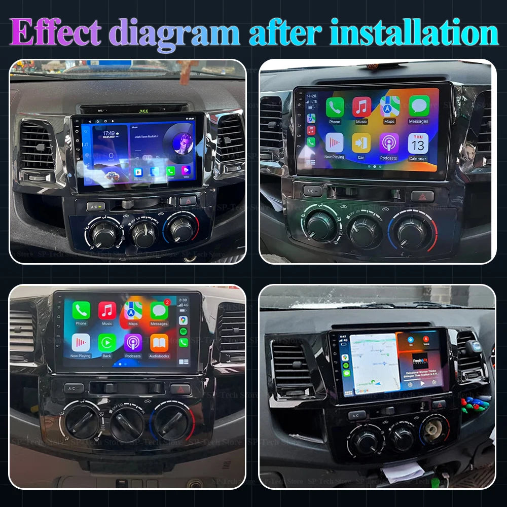 Android 16 Carplay Auto For Toyota Fortuner Hilux Revo Vigo 2007-2015 Multimedia Car Radio | AUTOKITSHOP