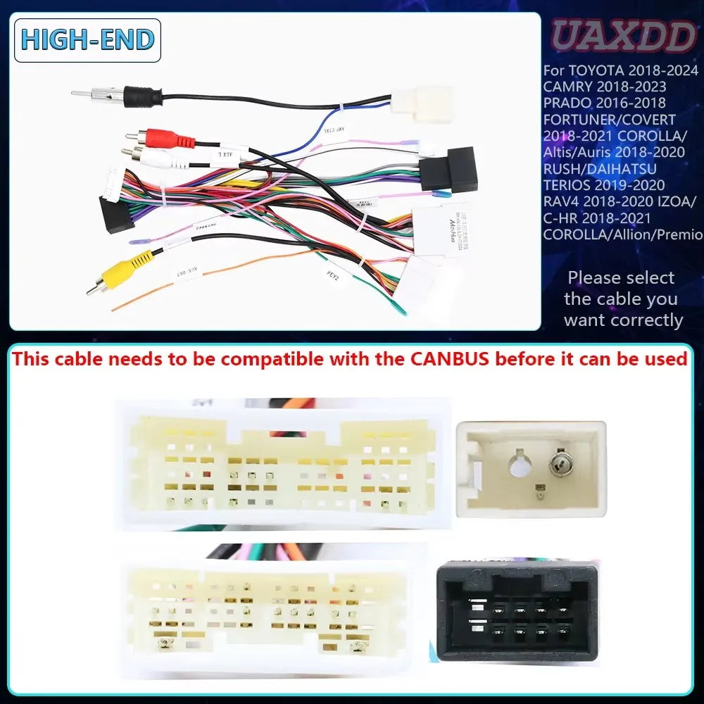 FOR TOYOTA XP CABLE Harness CANBUS AVALON ALFA COROLLA CAMRY RAV4 PRADO Land Cruiser VIOS