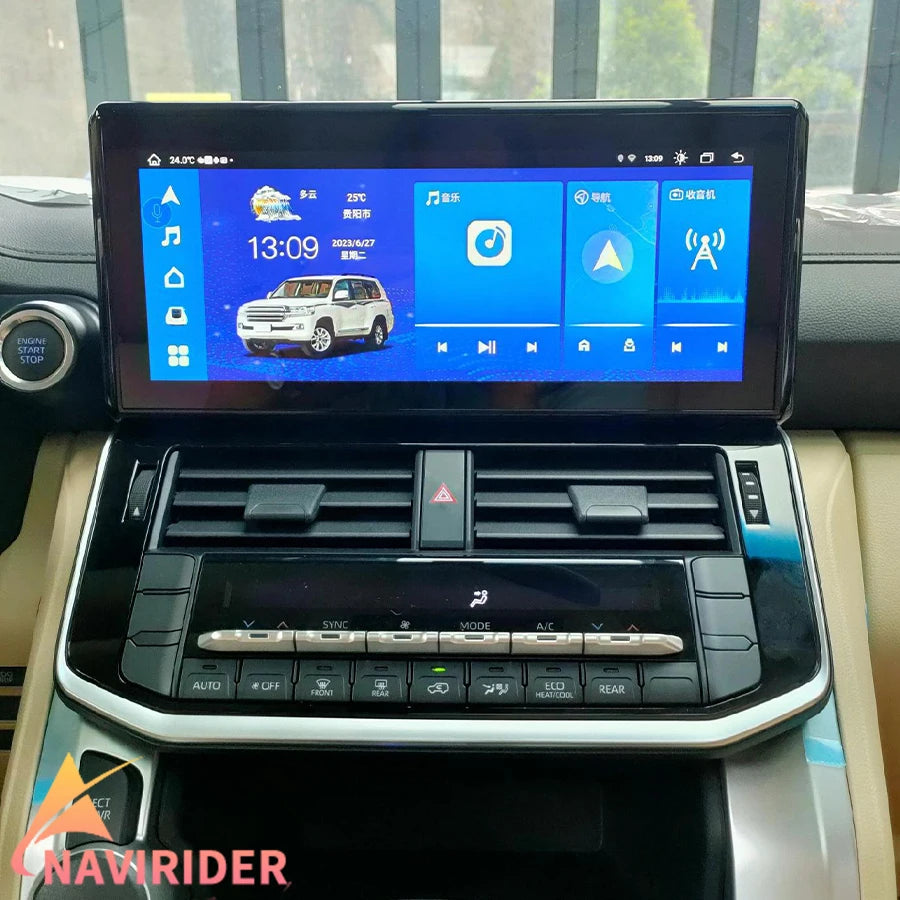 Car Radio 12.3inch Android 14 Screen Multimedia Video Player For Toyota LC300 2023 Land Cr