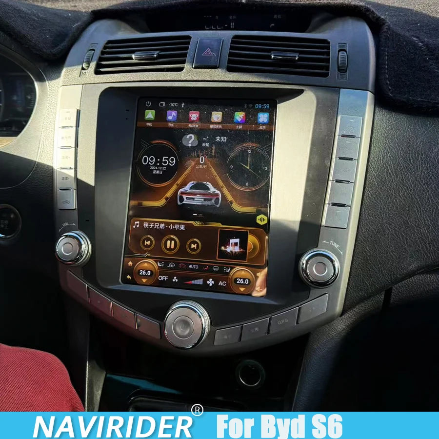 Stereo For Byd S6 Automatic Vertical Screen Radio Wireless Car Multimedia 9.7INCH Auto GPS