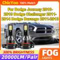 20000LM LED Fog Lights 6000K White 12V Fog Lamps For Dodge Journey 2010-2019 Dodge Challen