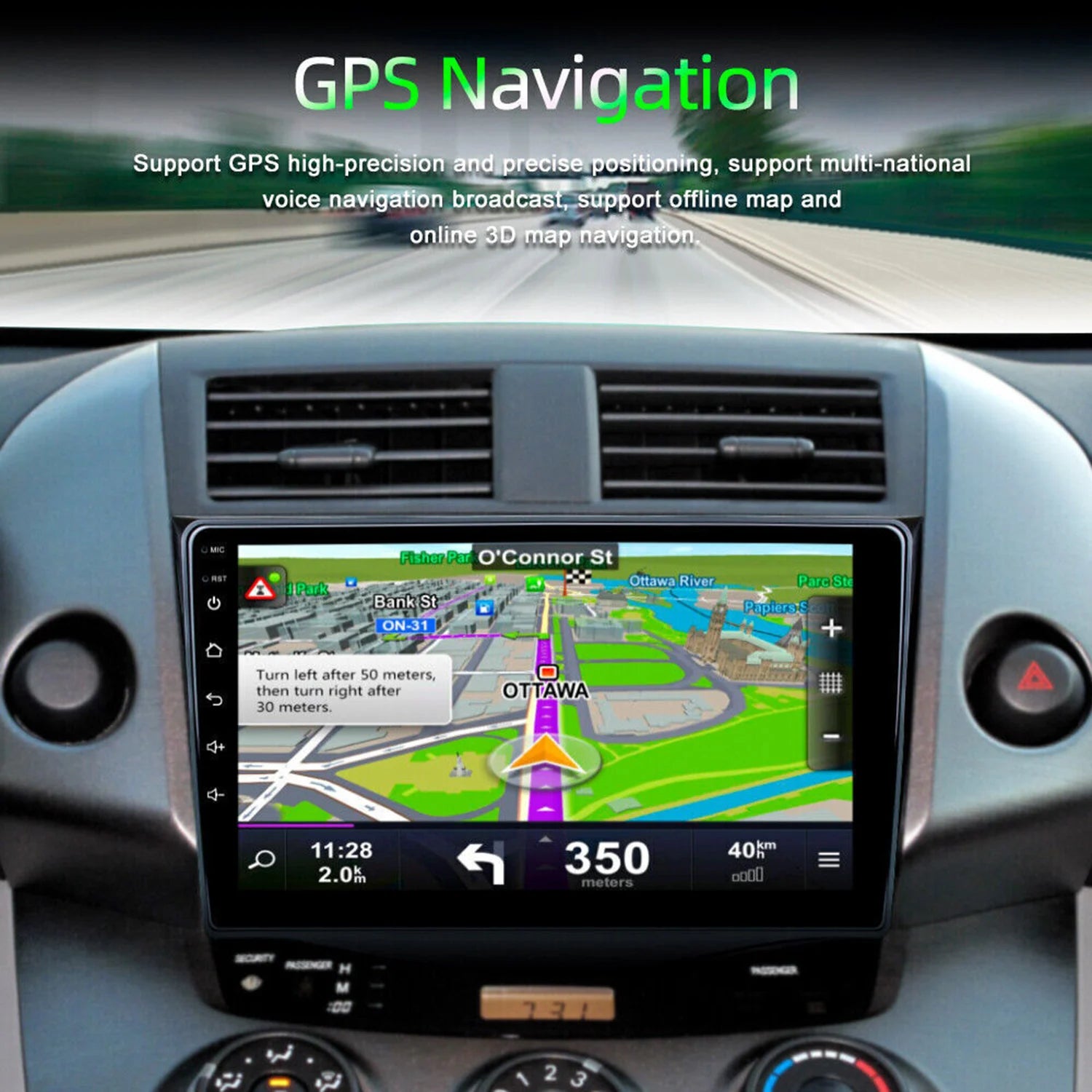 CarPlay 9 Inch Wireless Stereo Radio With Camera 2+32G DC 12V Android AUTO Bluetooth FM Fo