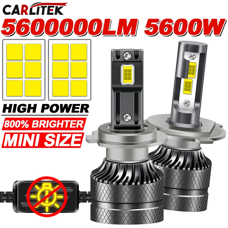 CARLitek Car LED Headlight H7 LED H4 H1 H8 H11 HB3 HB4 9005 9006 9012 6000K 5600W 5600000L