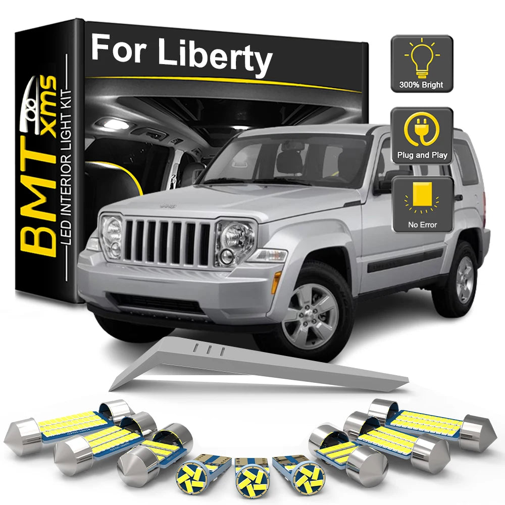 LED Interior Light Kit for Jeep Liberty KJ KK 2002-2010 - Canbus Dome Map Door Trunk Bulbs | AUTOKITSHOP