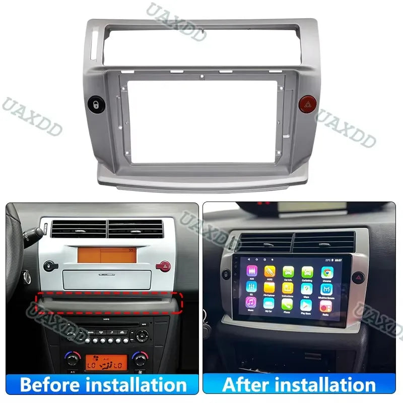 For 2008-2011 CITROEN C-QUATRE C4 C-TRIOMPHE 9INCH Car Android frame panel fascia cable ha