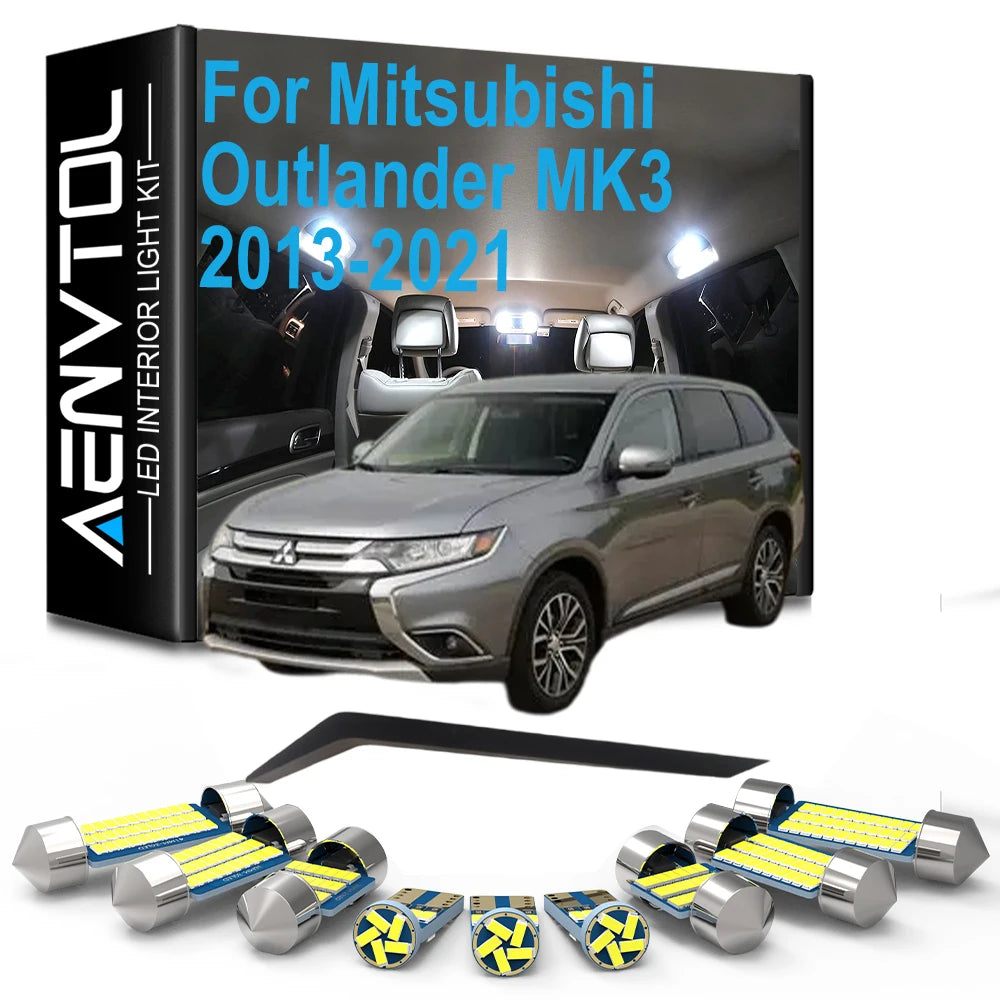 LED Bulb Interior Indoor Light Kit For Mitsubishi Outlander 3 MK3 III 2013 2014 2015 2016