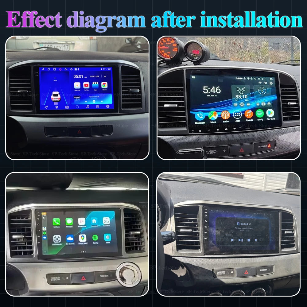 9inch Android 16 For Mitsubishi Lancer 9 10 X 2008 2009 2010 2011 - 2016 Car Radio Stereo  | AUTOKITSHOP