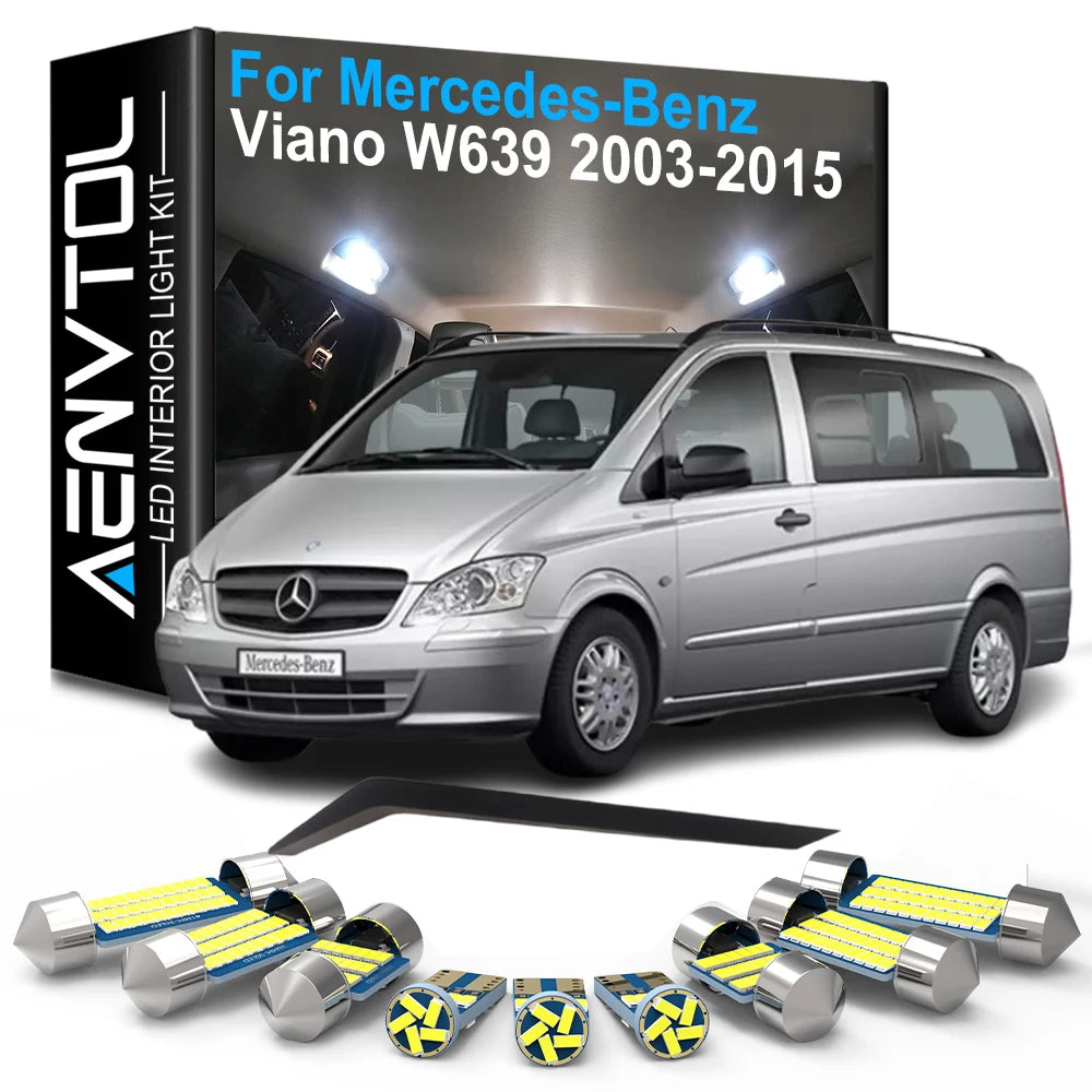 LED Interior Light Kit for Mercedes Benz Viano W639 2003-2015 - Canbus Dome Map Door Trunk Bulbs | AUTOKITSHOP