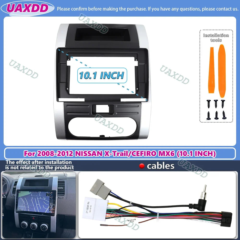 For 2008-2012 NISSAN X-Trail CEFIRO DONGFENG FENGDU MX6 10.1INCH 2 Din Car Android frame p