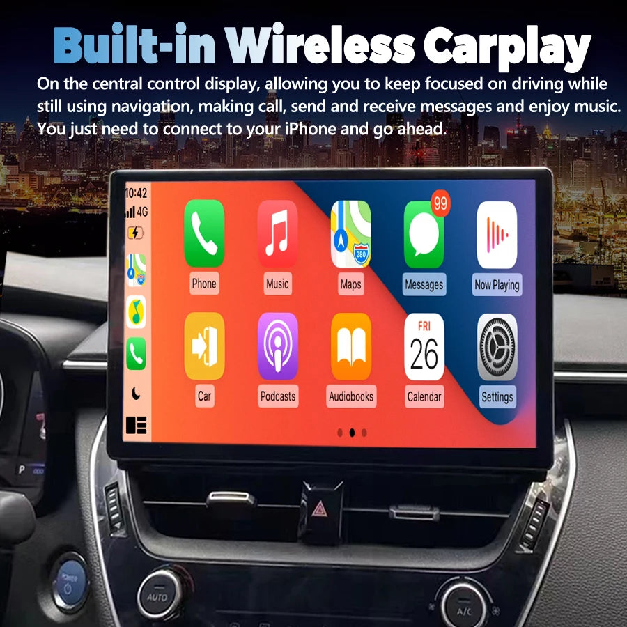 2K Screen For Toyota Corolla 2021 2022 Android Auto Navigation Central Integrated Car Radi