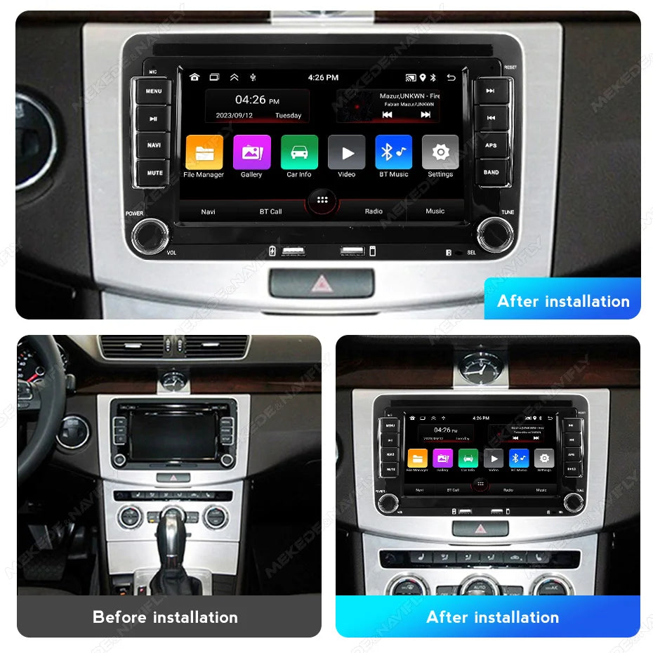 7inch Android 15 Car Radio for Volkswagen VW Passat B6 B7 CC Skoda Jetta Tiguan Touran Gol | AUTOKITSHOP